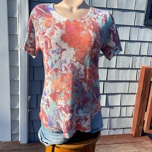 Nally & Millie Poly/Rayon Spring/ Summer Colorful Top / Shirt Size Med- SOFT